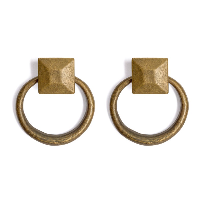 Hardware Philosophy Peg and Ring Pulls 2 Inches - Set of 2 - Architectural  Interior Design  Furniture Cabinet Customization Hardware - Image 4